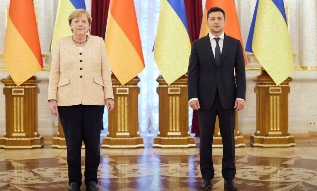 Merkelová,Zelenskyj
